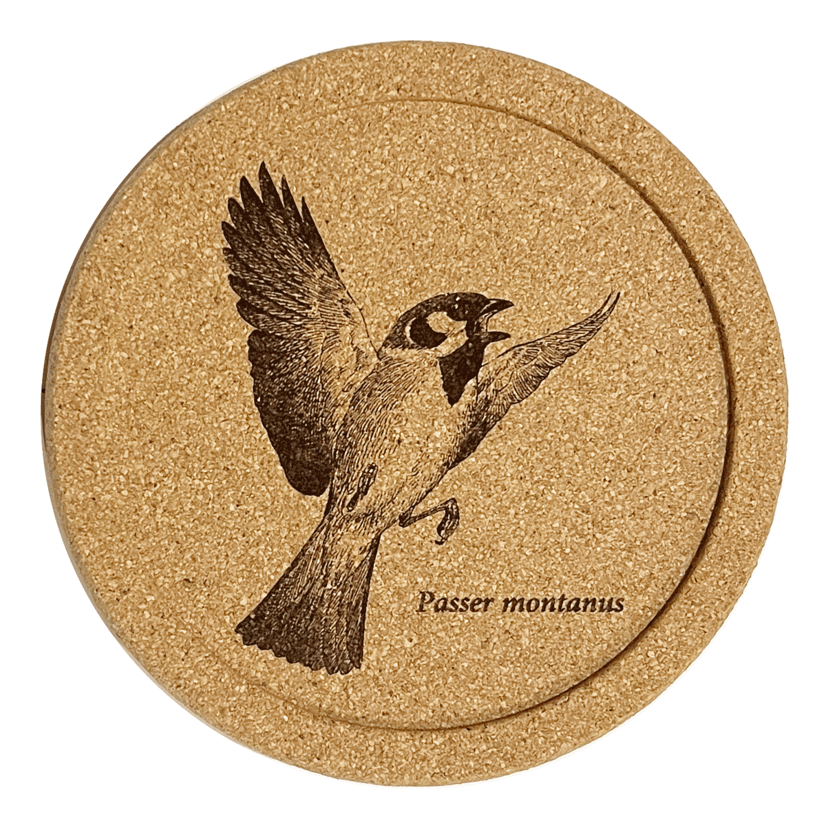 激レア　LIPSTAR コルクコースター レーザー彫刻コルク製コースター5枚セット・スズメ – いきもの細密画