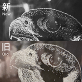 レーザー彫刻ロックグラス・ハヤブサ